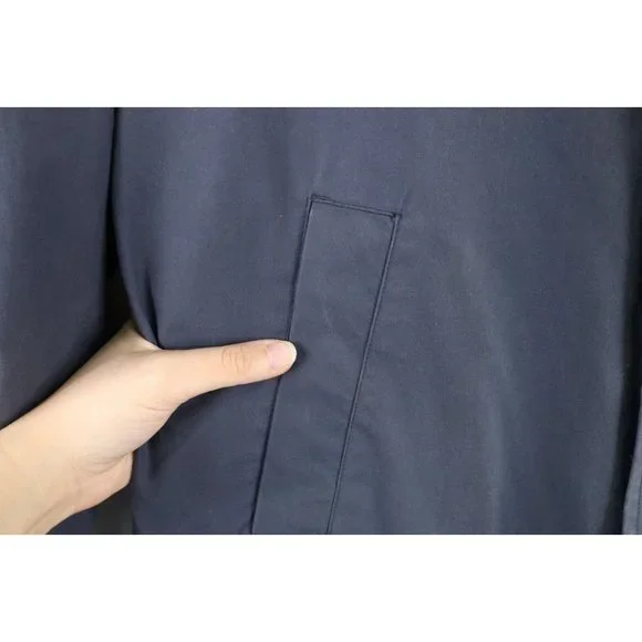 Vintage 90s Ralph Lauren Mens Medium Faded Waxed Cotton Lined Parka Jacket Blue